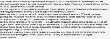 Як вивести плями від поту