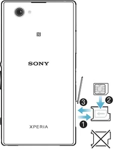 Як вставити сімку в sony xperia z1 compact