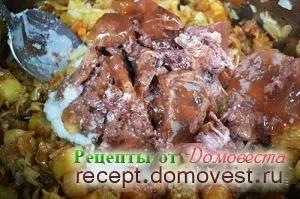 Капуста тушкована з тушонкою - рецепти від домовеста