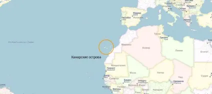 Канари на карті світу російською мовою, 7 островів (Канари карті світу) Канари на карті світу російською мовою, 7 островів