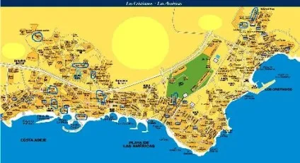 Карта Канарських островів - тенеріфе, Гран-Канарія, і ін (детальна) Карта Канарських островів - тенеріфе, Гран-Канарія, і ін
