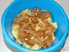 Картопля в рукаві з маринованим курячим філе - покроковий рецепт з фото