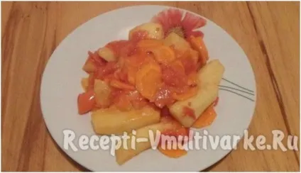 Картопля з помідорами в мультиварці (Тушкована картопля мультиварці) Картопля з помідорами в мультиварці