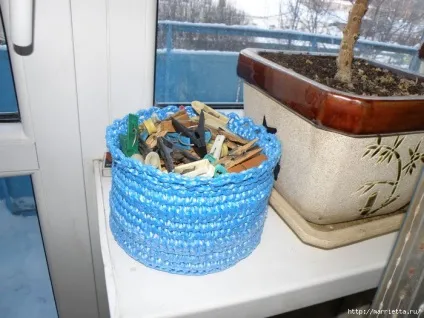 Кошик і сумки гачком з поліетиленових пакетів (пакетів) Кошик і сумки гачком з поліетиленових пакетів