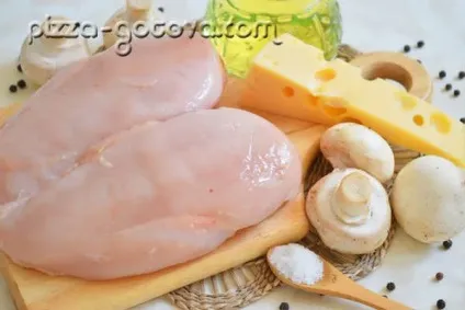 Куряче філе в духовці з грибами і сиром - рецепт з фото (куряче) Куряче філе в духовці з грибами і сиром - рецепт з фото