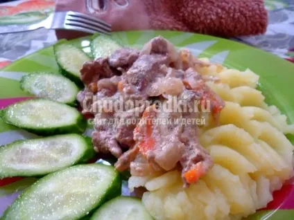 Куряча печінка в мультиварці 2
