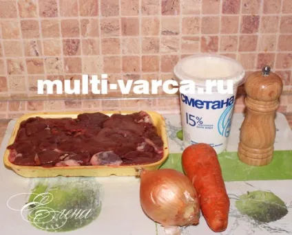 Куряча печінка в мультиварці 1