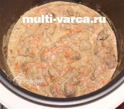 Куряча печінка в мультиварці 1