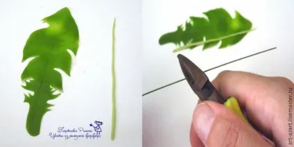 Ліпимо лист кульбаби з холодного фарфору - ярмарок майстрів - ручна робота, handmade (кульбаба) Ліпимо лист кульбаби з холодного фарфору - ярмарок майстрів - ручна робота, handmade