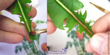 Ліпимо лист кульбаби з холодного фарфору - ярмарок майстрів - ручна робота, handmade (ножиці) Ліпимо лист кульбаби з холодного фарфору - ярмарок майстрів - ручна робота, handmade