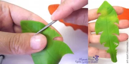 Ліпимо лист кульбаби з холодного фарфору - ярмарок майстрів - ручна робота, handmade (лист кульбаби) Ліпимо лист кульбаби з холодного фарфору - ярмарок майстрів - ручна робота, handmade
