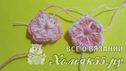 Маленькі квіточки гачком