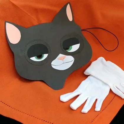 Маска котяча мордочка, кіт і кішка (папір) Маска котяча мордочка, кіт і кішка
