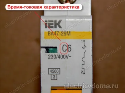 Маркування автоматичних вимикачів