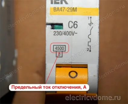 Маркування автоматичних вимикачів
