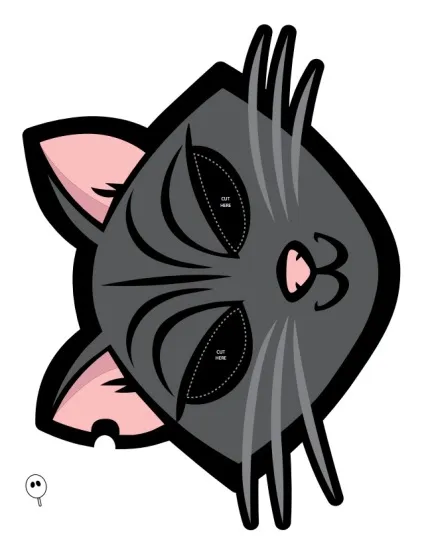 Маска котяча мордочка, кіт і кішка (Коїке) Маска котяча мордочка, кіт і кішка