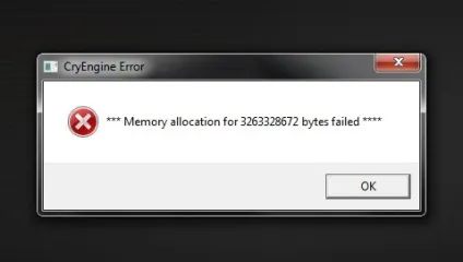 Memory allocation for 5592536 bytes failed в варфейс - що робити, talkdevice