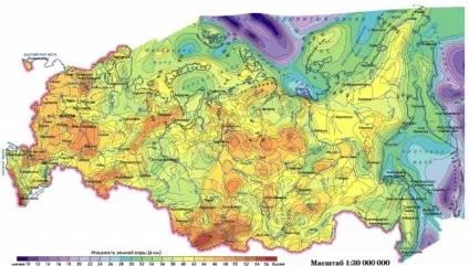Потужність земної кори (потужність) Потужність земної кори