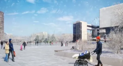 На театральній площі Ростова може з'явитися сухий фонтан, який взимку буде перетворюватися в (театральної) На театральній площі Ростова може з'явитися сухий фонтан, який взимку буде перетворюватися в