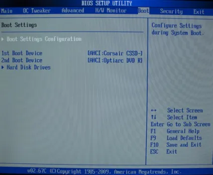 Налаштування ami bios