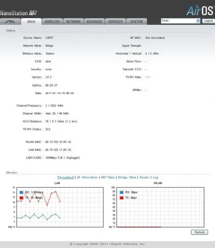 Налаштування ubiquiti nanostation m2 (ubiquiti) Налаштування ubiquiti nanostation m2