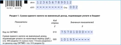 Зразок заповнення декларації ЕНВД 2016 (як заповнити декларацію по ЕНВД) Зразок заповнення декларації ЕНВД 2016