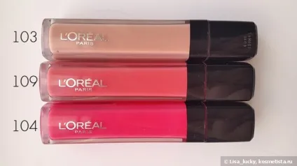 Огляд на мега-блиск для губ l oreal paris infaillible xtreme resist (у відтінках 407, 404, 104, 109