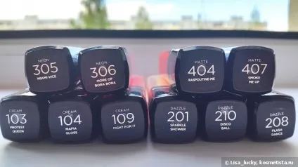 Огляд на мега-блиск для губ l oreal paris infaillible xtreme resist (у відтінках 407, 404, 104, 109