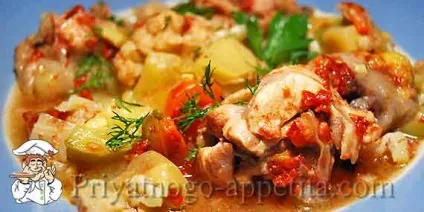 Овочеве рагу з куркою в мультиварці