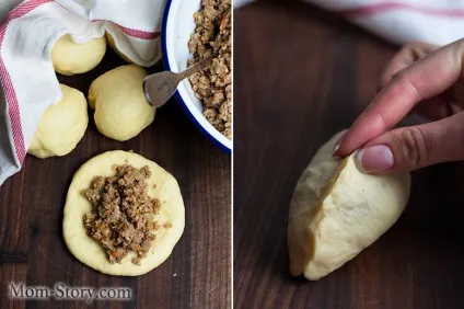 Пиріжки з м'ясом в духовці рецепт з покроковими фото (пиріжки) Пиріжки з м'ясом в духовці рецепт з покроковими фото
