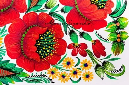 Петриківський розпис, історія виникнення, малюнки (виникнення) Петриківський розпис, історія виникнення, малюнки