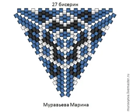 Плетемо сережки-трикутники з японського бісеру - ярмарок майстрів - ручна робота, handmade (сережки трикутники) Плетемо сережки-трикутники з японського бісеру - ярмарок майстрів - ручна робота, handmade