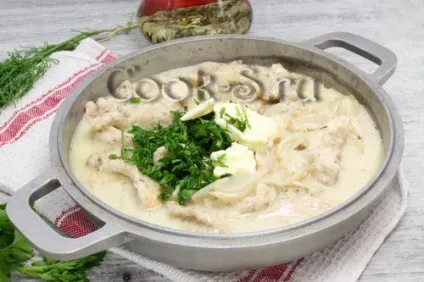 Підлива з курячого філе зі сметаною - покроковий рецепт з фото, страви з курки (підлива з курячого філе зі сметаною рецепт з фото) Підлива з курячого філе зі сметаною - покроковий рецепт з фото, страви з курки