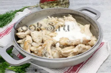 Підлива з курячого філе зі сметаною - покроковий рецепт з фото, страви з курки (підлива з курячого філе) Підлива з курячого філе зі сметаною - покроковий рецепт з фото, страви з курки
