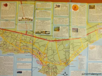Детальна карта Паттайї російською мовою, пума в Тайланді, живемо і відпочиваємо в Тайланді дикуном