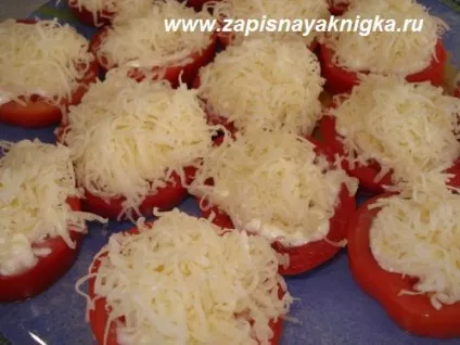 Помідори з сиром закуска (закуска помідори з часником) Помідори з сиром закуска