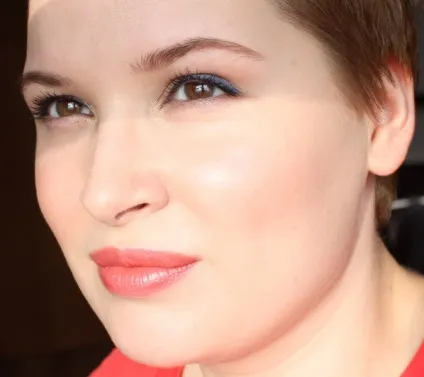 Помада shiseido perfect rouge or341 відгук і макіяж з синіми стрілками, elia chaba