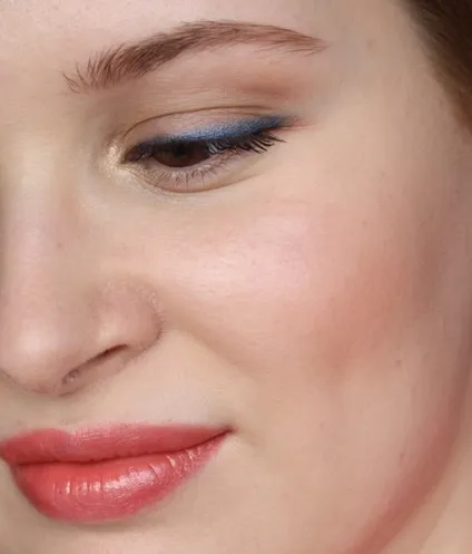 Помада shiseido perfect rouge or341 відгук і макіяж з синіми стрілками, elia chaba