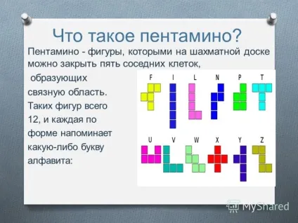Презентація на тему пентаміно - головоломка для працьовитих (головоломка) Презентація на тему пентаміно - головоломка для працьовитих