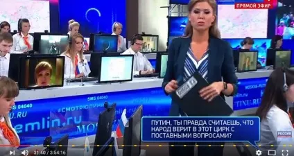 Путін поговорив з народом по прямій лінії (прямий) Путін поговорив з народом по прямій лінії