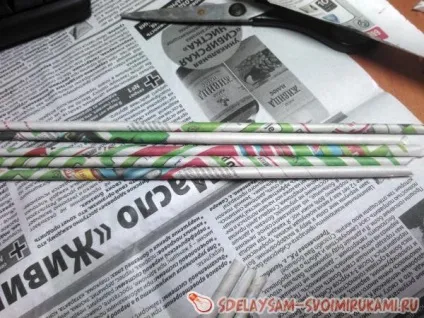 Рама з газетних трубочок під багета, майстер-клас своїми руками (газетних) Рама з газетних трубочок під багета, майстер-клас своїми руками