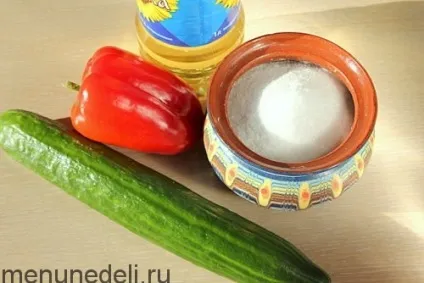 Рецепт салат зі свіжих огірків з солодким перцем як в дитячому садку (салат) Рецепт салат зі свіжих огірків з солодким перцем як в дитячому садку
