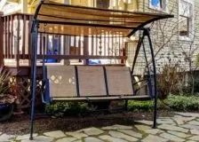 Садова альтанка-гойдалки своїми руками з дерева і металу