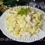 Салат з курки з яблуком і ананасом - рецепт з фото