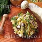 Салат з курки з грибами, рецепт з фото дуже смачний (куряче яйце) Салат з курки з грибами, рецепт з фото дуже смачний