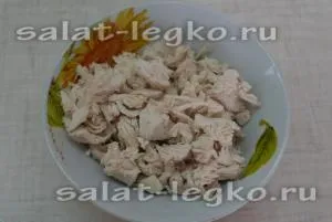 Салат з курки з грибами, рецепт з фото дуже смачний (оцет) Салат з курки з грибами, рецепт з фото дуже смачний