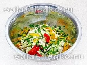 Салат - світлофор - з болгарським перцем рецепт з фото (перцем) Салат - світлофор - з болгарським перцем рецепт з фото