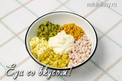 Салат світлофор з куркою (куркою) Салат світлофор з куркою