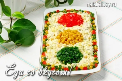 Салат світлофор з куркою (салат) Салат світлофор з куркою