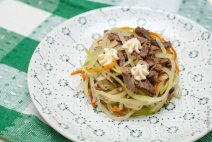 Салат з копченою куркою і квасолею (курка копчена) Салат з копченою куркою і квасолею